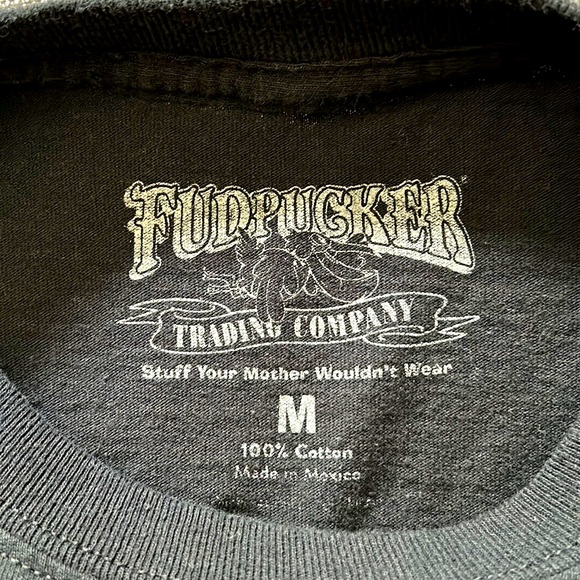 Fudpuckers Long Sleeve T-Shirt - Size Medium -  Black & White - Picture 6 of 6